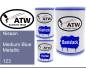 Preview: Nissan, Medium Blue Metallic, 123: 500ml Lackdose + 500ml Klarlack + 250ml Härter - Set, von ATW Autoteile West.